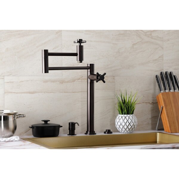 Deck Mount Pot Filler, Oil Rubbed Bronze